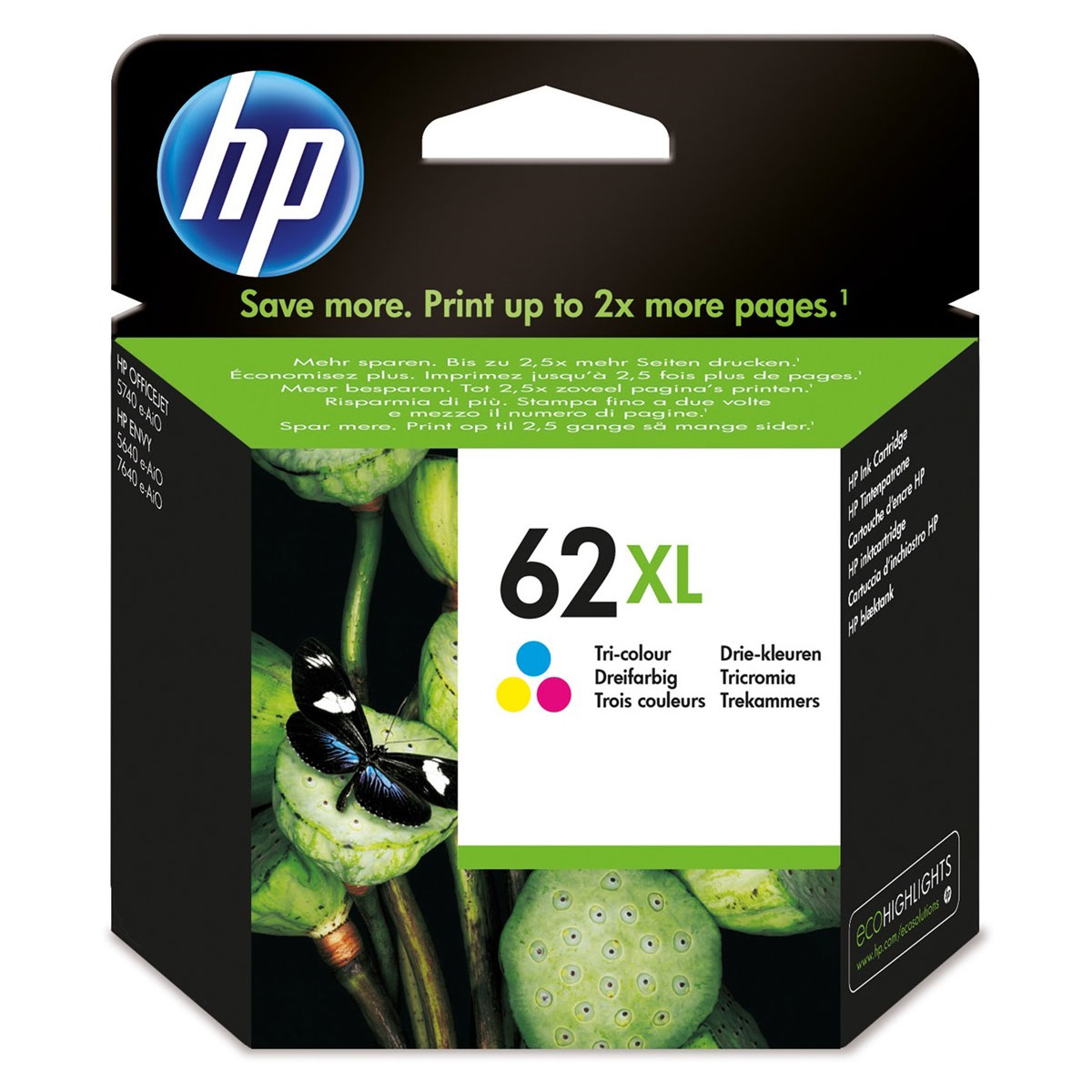hp-62xl-couleur.jpg HP 62XL couleur cartouche d'encre grande capacité authentique - C2P07AE – Image 1