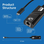 R SCAR RS-TCRJ45 Type-C vers RJ45 Convertisseur – Image 6