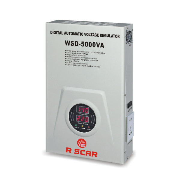 R SCAR WSD-5000VA _ 5KVA -1 Régulateur de tension 5000 VA R SCAR WSD-5000VA – Image 1