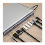 Docking Station USB-C 11 en 1 - 2xHDMI VGA LAN SD Audio PD100W - 040856 – Image 2