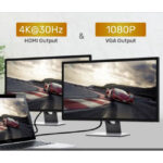 Mini Dock USB-C HDMI VGA LAN - 2 USB-A +SD+Audio USB-C PD 100W - 310756 – Image 3