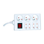 Multiprise 3 + 4 prises bipolaires avec interrupteur blanche - 1,5 m - DEXLAN – Image 2