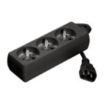 Multiprise onduleur 3 prises - cordon IEC C14 noire - 1,5 m
